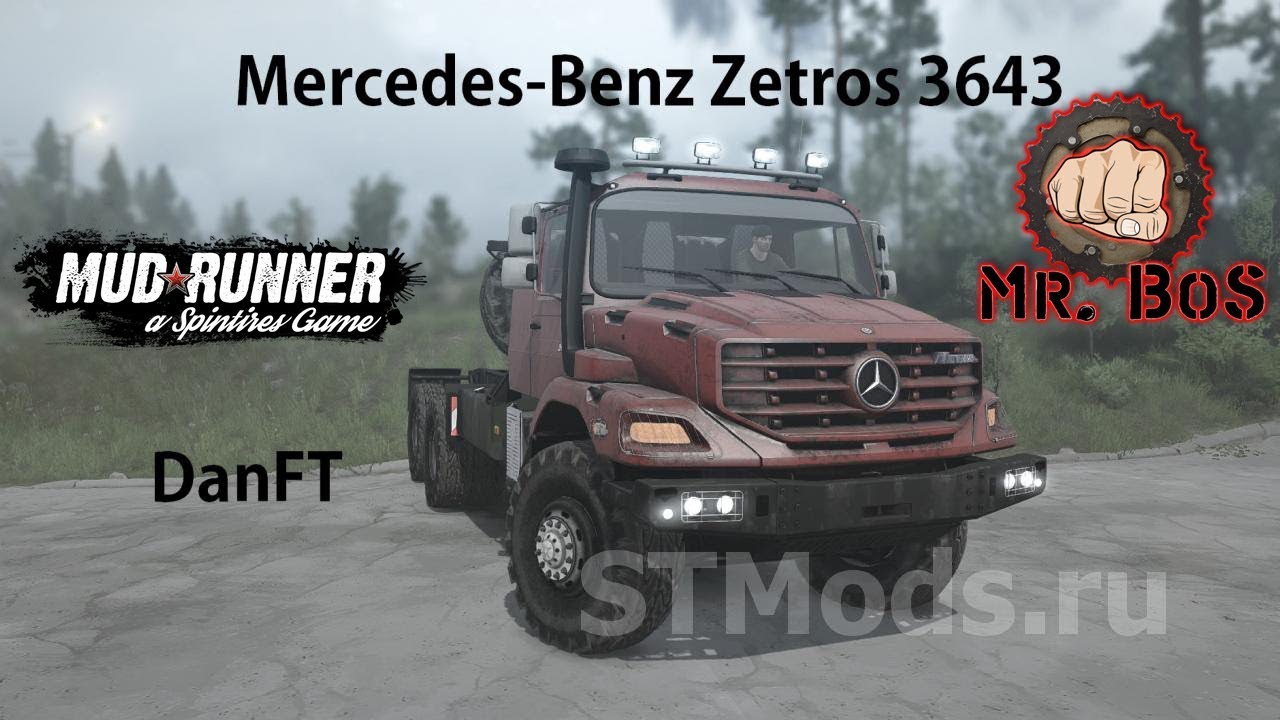 Мод Mercedes-Benz Zetros 3643 / Обзор / Spintires: MudRunner / Отличный мод