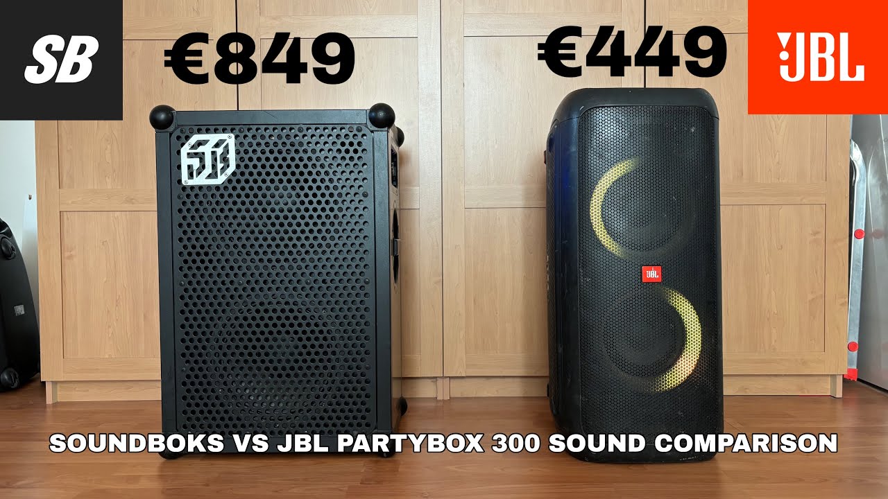 Soundboks VS JBL PARTYBOX 300 - Sound comparison 50% Volume