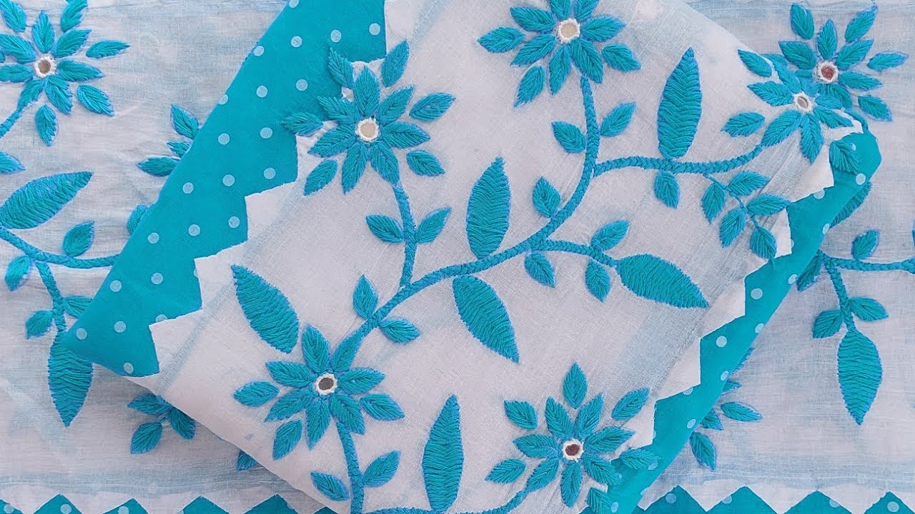 Traditional hand embroidery fulkari dress in Bangladesh|হাতের কাজের জামা|phulkari suit|ফুলকারি জামা