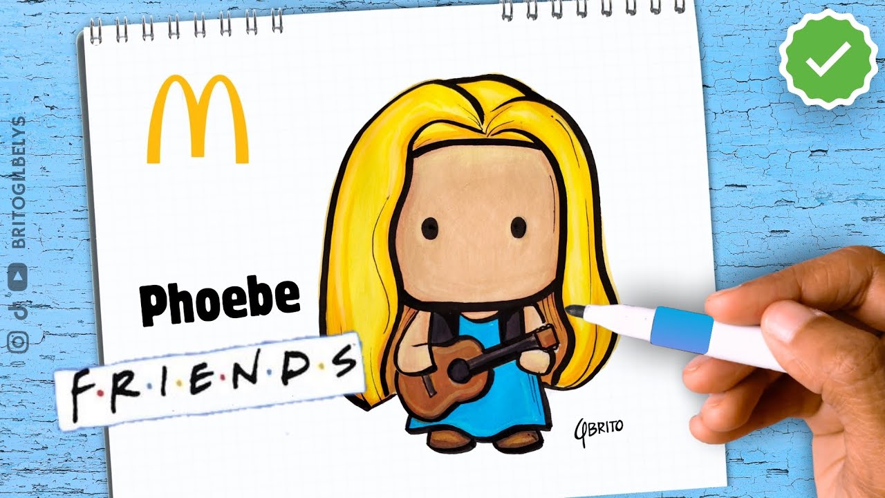 Cómo Dibujar a PHOEBE versión McDonald’s muy fácil | FRIENDS 