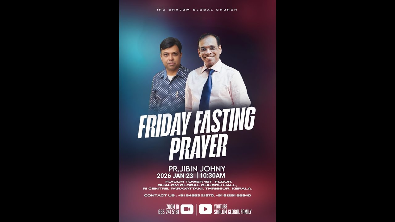 FRIDAY FASTING PRAYER || PR . JIBIN JOHNY || 23 / 01 / 2026