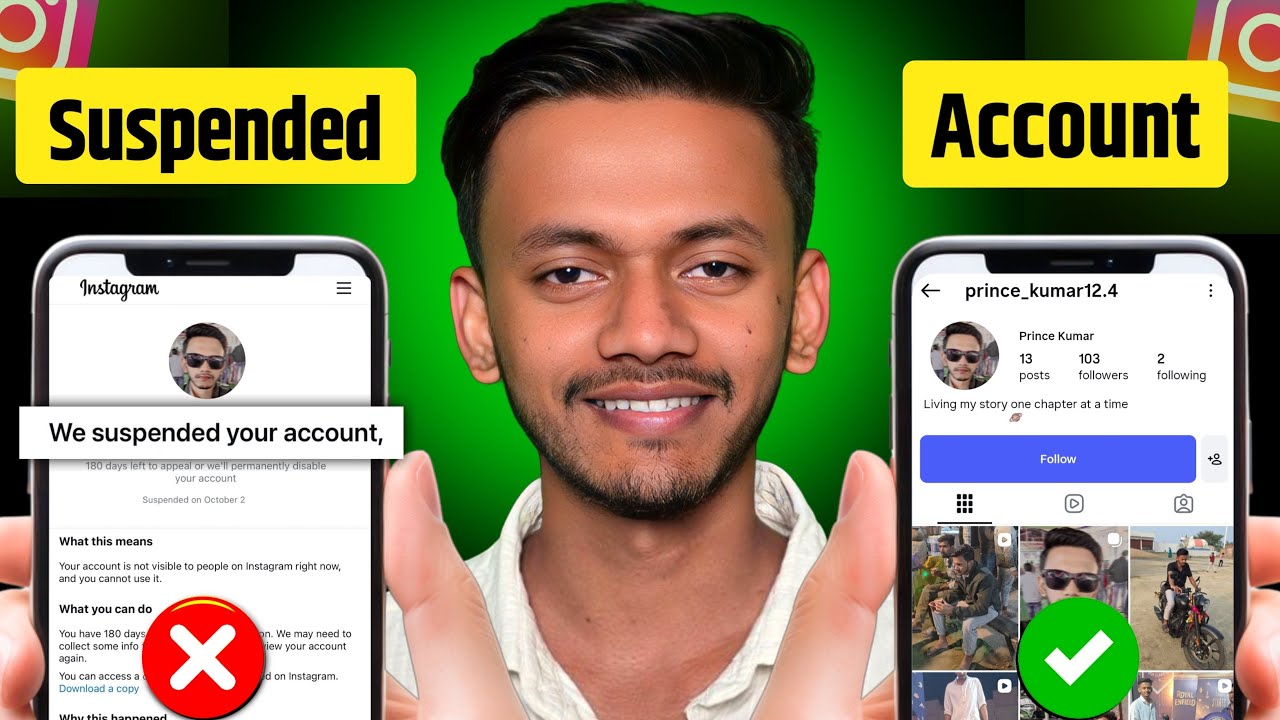 We suspended your account instagram 180 days 😍 | Instagram suspended account recovery