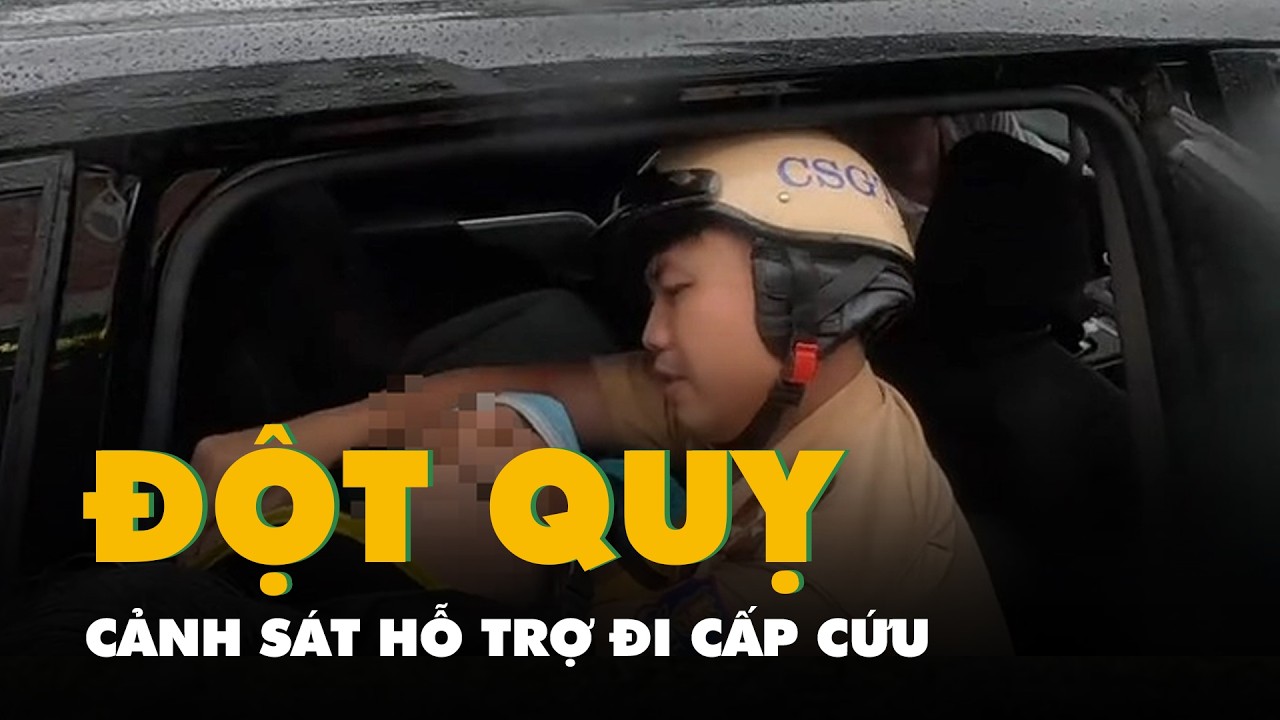 Tài xế xe ôm đột quỵ tại ngã bảy Lý Thái Tổ, cảnh sát hỗ trợ đi cấp cứu kịp thời