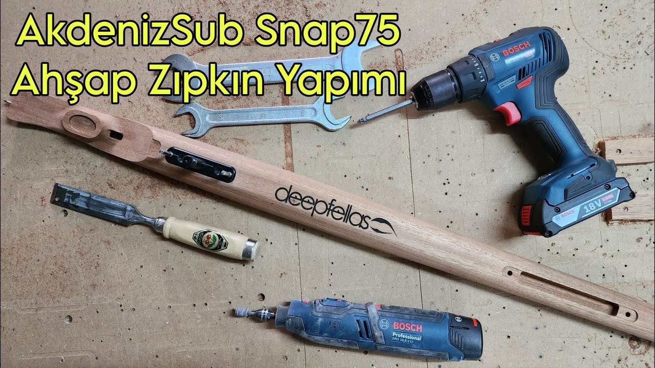 Yeni Zıpkınım: Akdenizsub Snap-75 - Handmade Wooden Speargun (Snap-75)