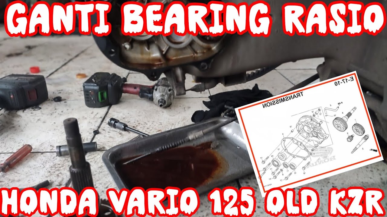 Ganti Bearing Rasio Honda Vario 125 KZR @BangzayChannel93 