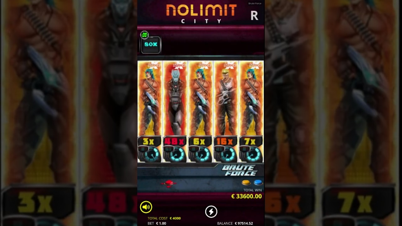 BIG WIN ON BRUTE FORCE - NOLIMIT CITY SLOTS