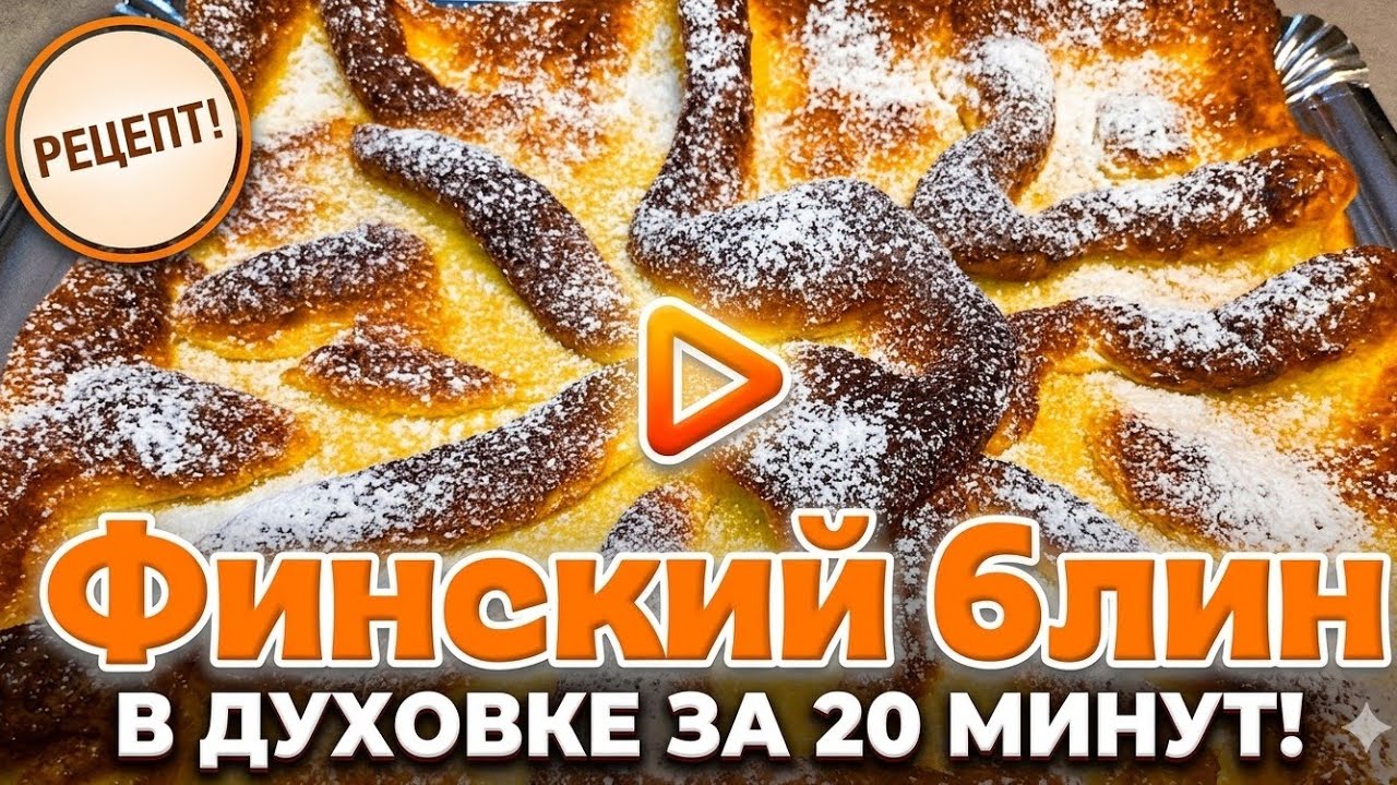 Как накормить всех за 20 минут? Финский большой блин Паннукакку — ленивый хит! 🥞⏱️😋☕💛Finnish pancake