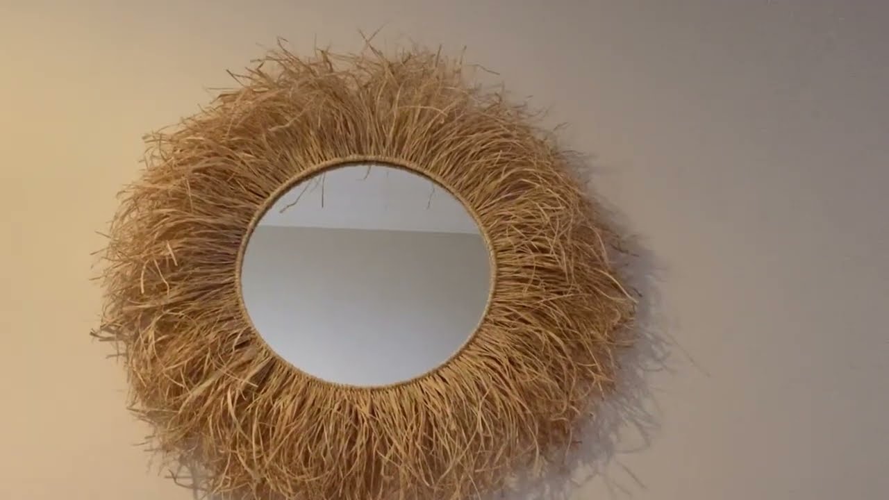 Rafya Ayna Nasıl Yapılır? /Raffia Mirror / Bohemian Decor / Kendin Yap /DIY