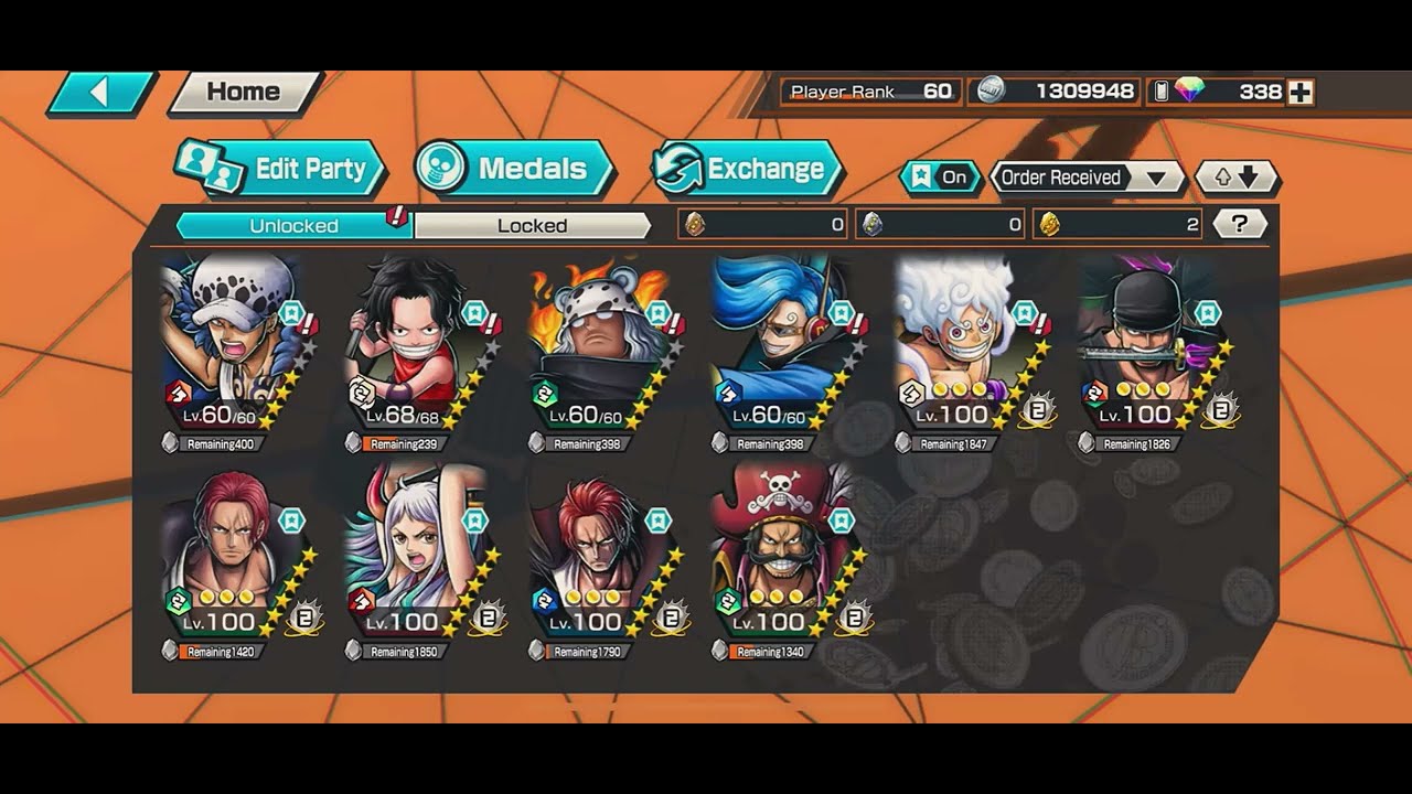 F2P Account Showcase 7EX , 44HP / EX LAW ,EX G5 LUFFY V2 MAXED OUT 
