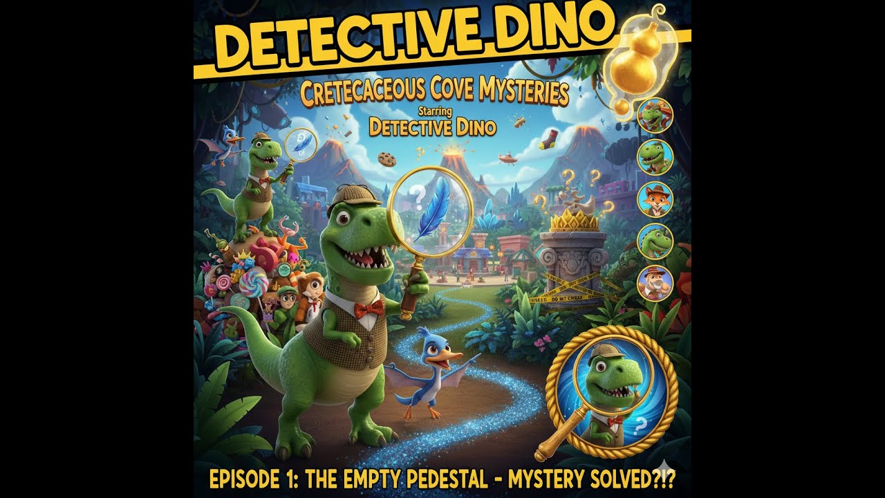 Detective Dino Ep. 1: THE EMPTY PEDESTAL! 🦖🔍 (The Mystery of the Missing Gourd)