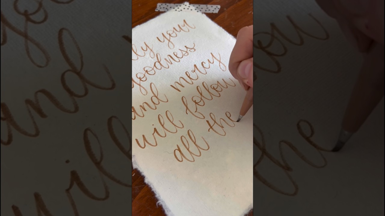 Psalm 23 - Scripture Calligraphy #shorts #satisfying #art #calligraphy