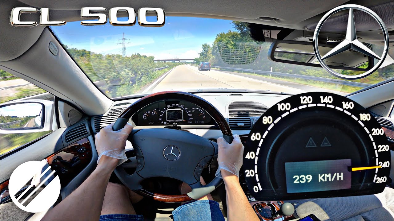 Mercedes-Benz CL 500 C215 TOP SPEED DRIVE ON GERMAN AUTOBAHN 🏎