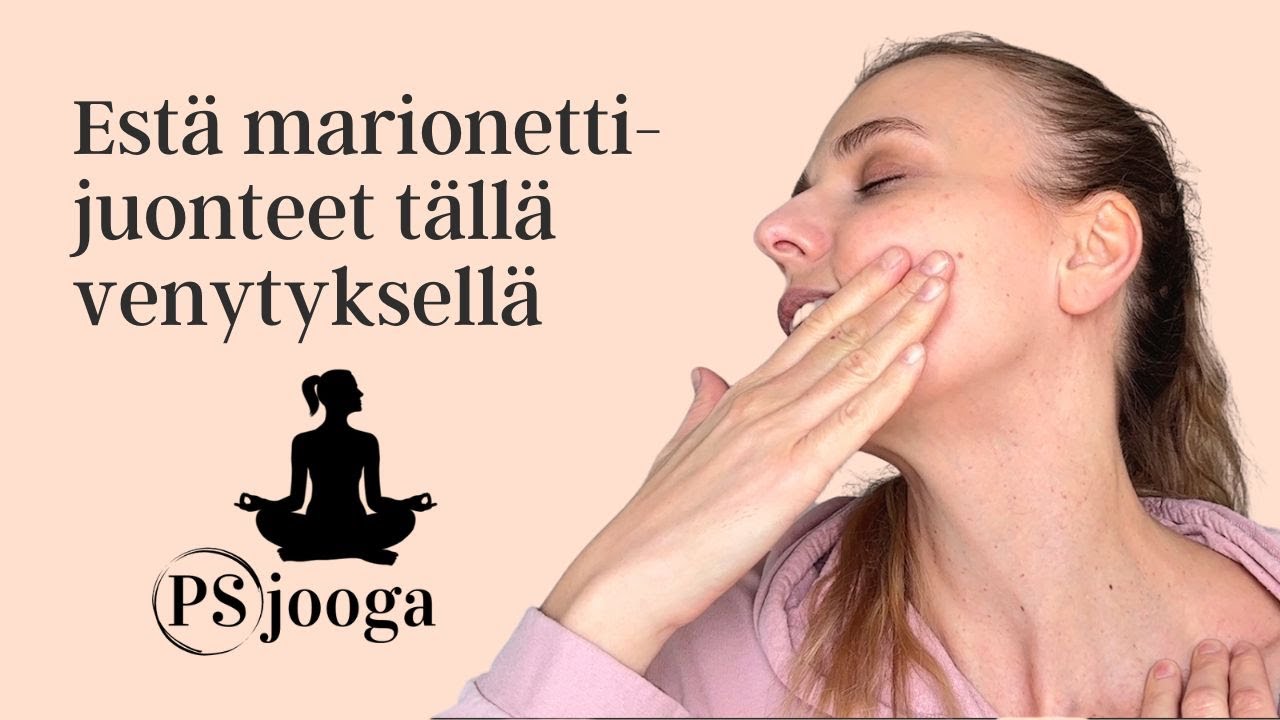 Kasvojoogaopettajan päivittäinen venytys marionettijuonteiden ehkäisyyn