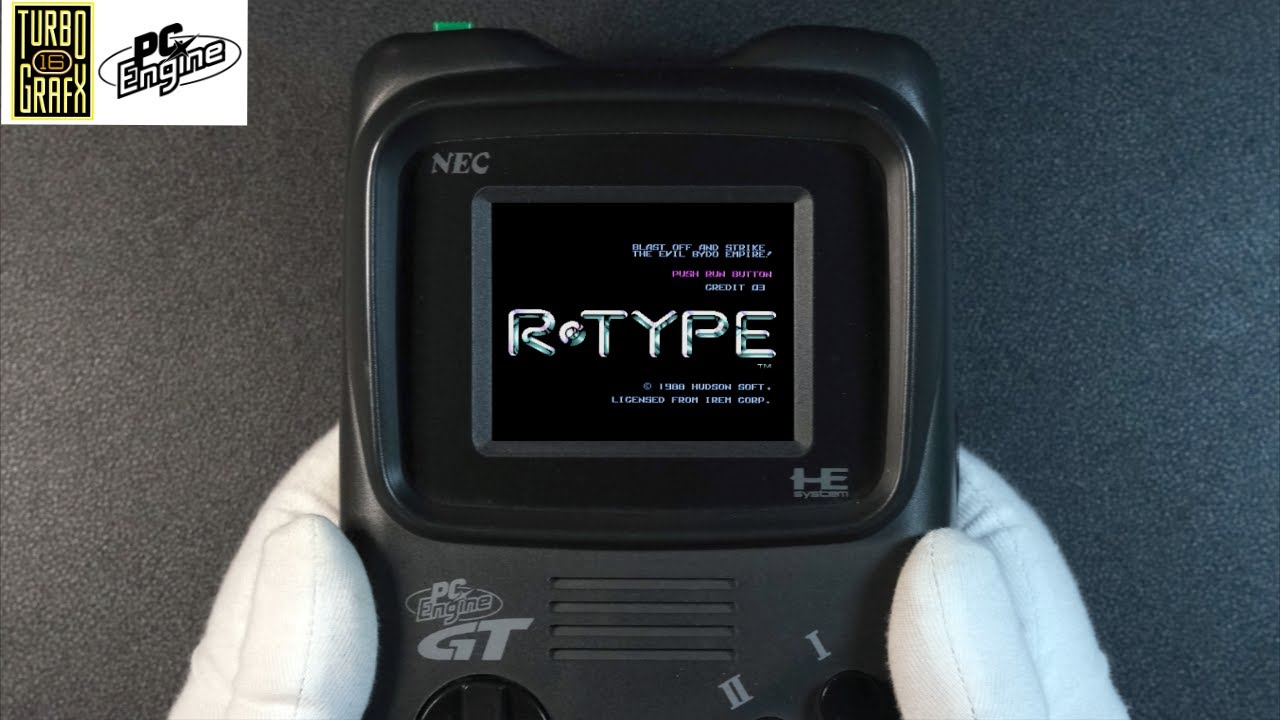 R-Type NEC PC Engine GT (TurboExpress) Handheld Gameplay