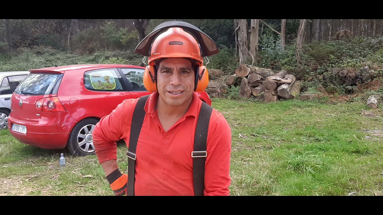 haciendo vigas con motosierra