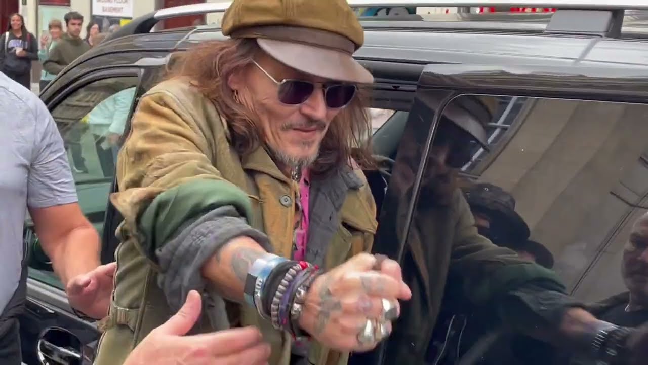 Johnny Depp at BANKSY Show in Glasgow
