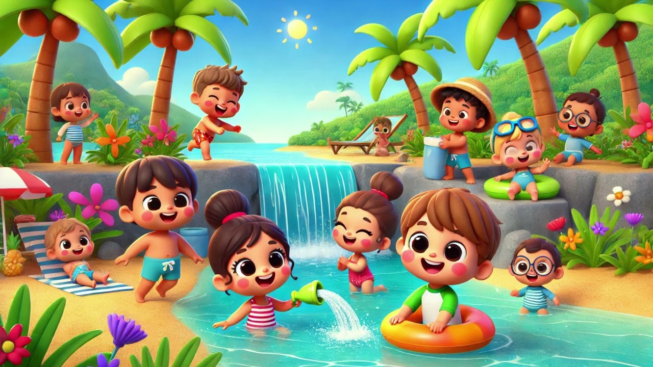 🌴🌊 The Tropical Splash 🌞🎶 | Fun Island Adventure Song for Kids |Nursery Rhymes & Kids Songs