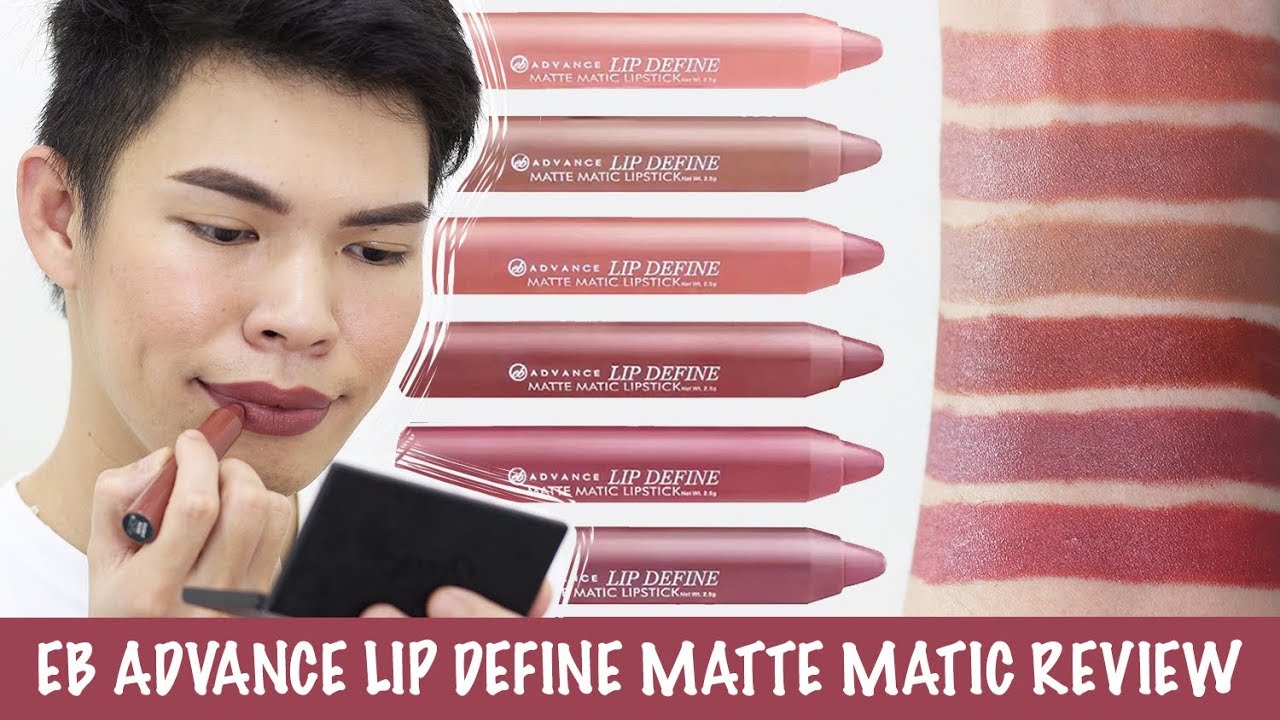 GRABE NAMAN THIS!!! EB ADVANCE LIP DEFINE MATTE MATIC REVIEW AND SWATCHES | Kenny Manalad