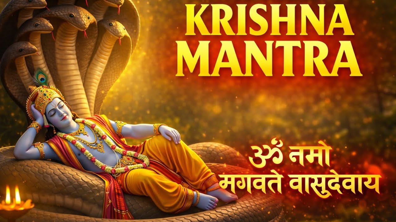 ॐ कृष्णाय वासुदेवाय नमः | Powerful Krishna Mantra | Peace & Positive Energy