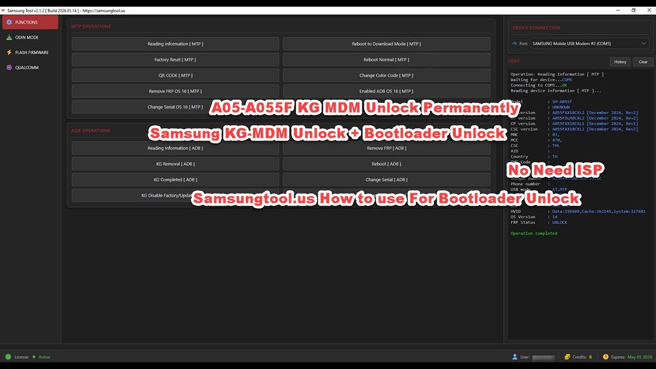 Samsung KG-MDM Unlock + Bootloader Unlock Permanently 2026