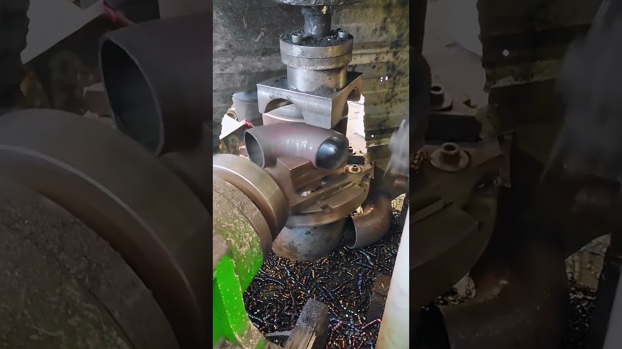 The beveling process of a U shaped pipe- Good tools and machinery make work easy