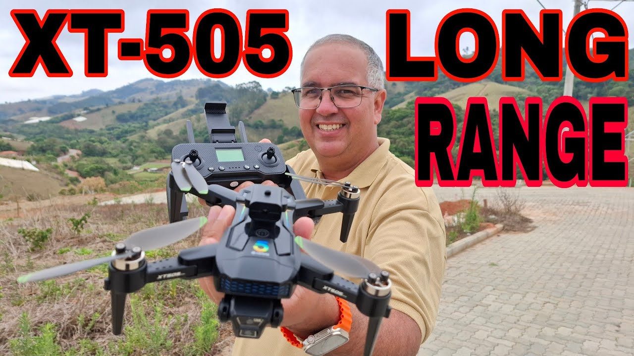 DRONE XT-505 LONG RANGE, TESTE DE BATERIA E QUALIDADE DAS IMAGENS FOTOS E VÍDEOS