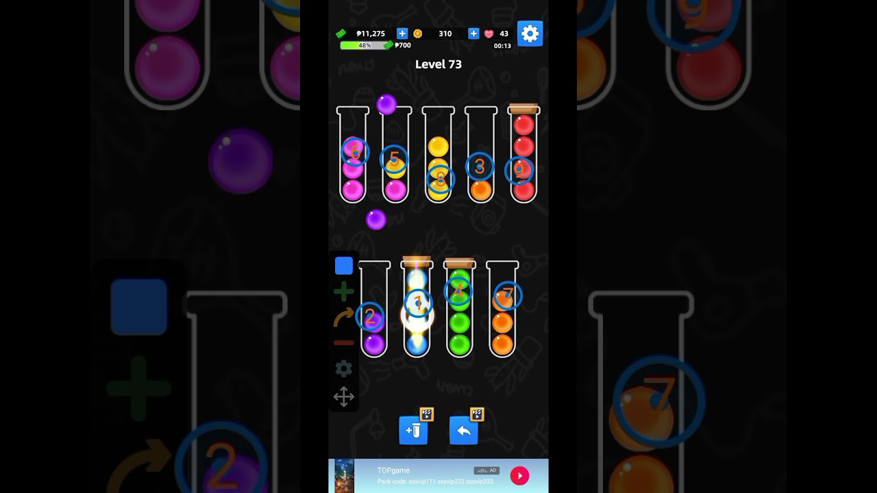 Ball sort hack🤯 level 1000 in just 1 day🤫