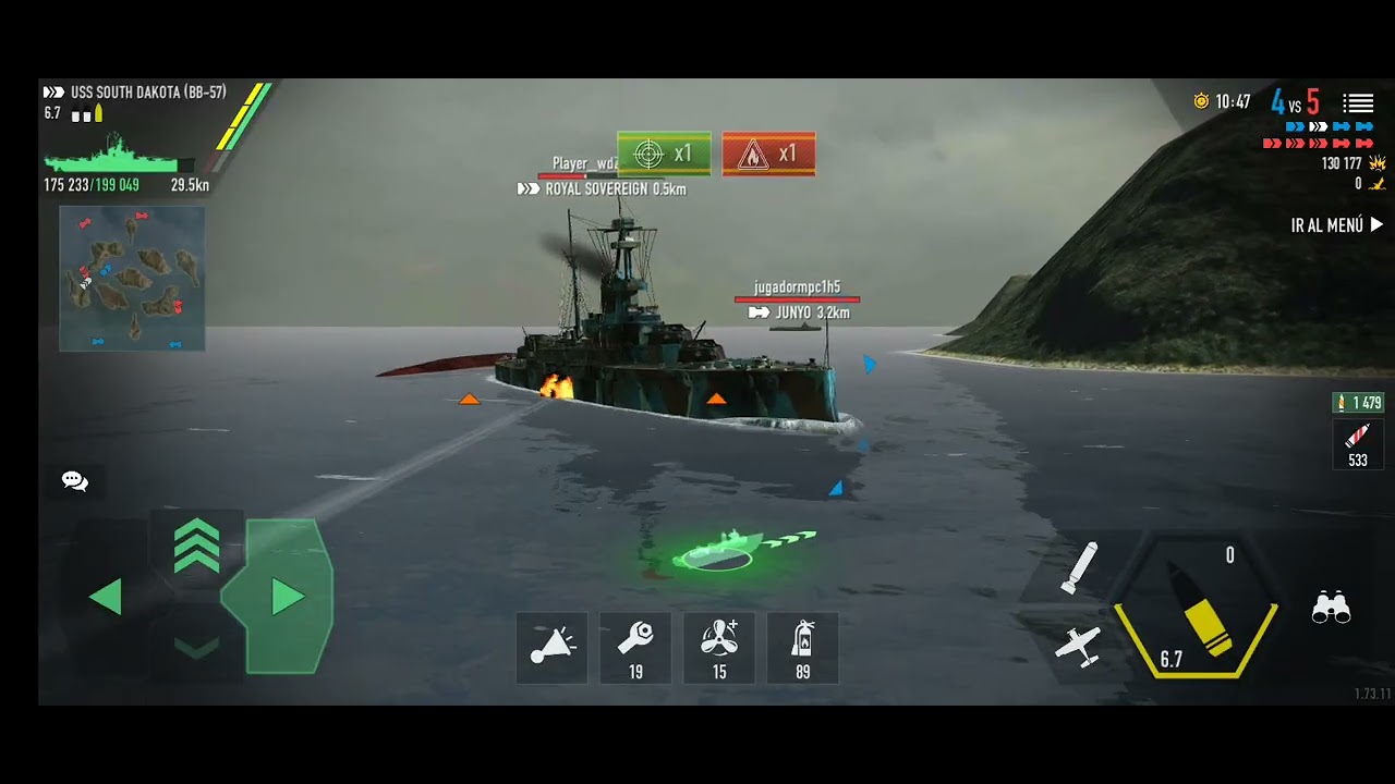 USS Shoutd Dakota gameplay