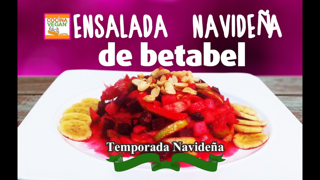 Ensalada navideña de betabel - Cocina Vegan Fácil