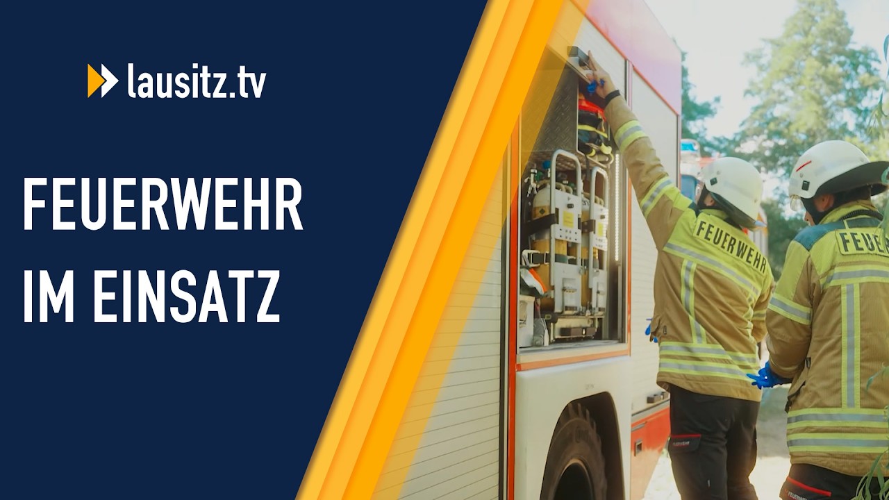 Feuerwehreinsatz beim Bahnwerk Cottbus