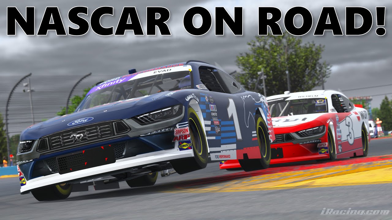 It's like wrestling with a Grizzly Bear! | iRacing XFinity at Watkins Glen