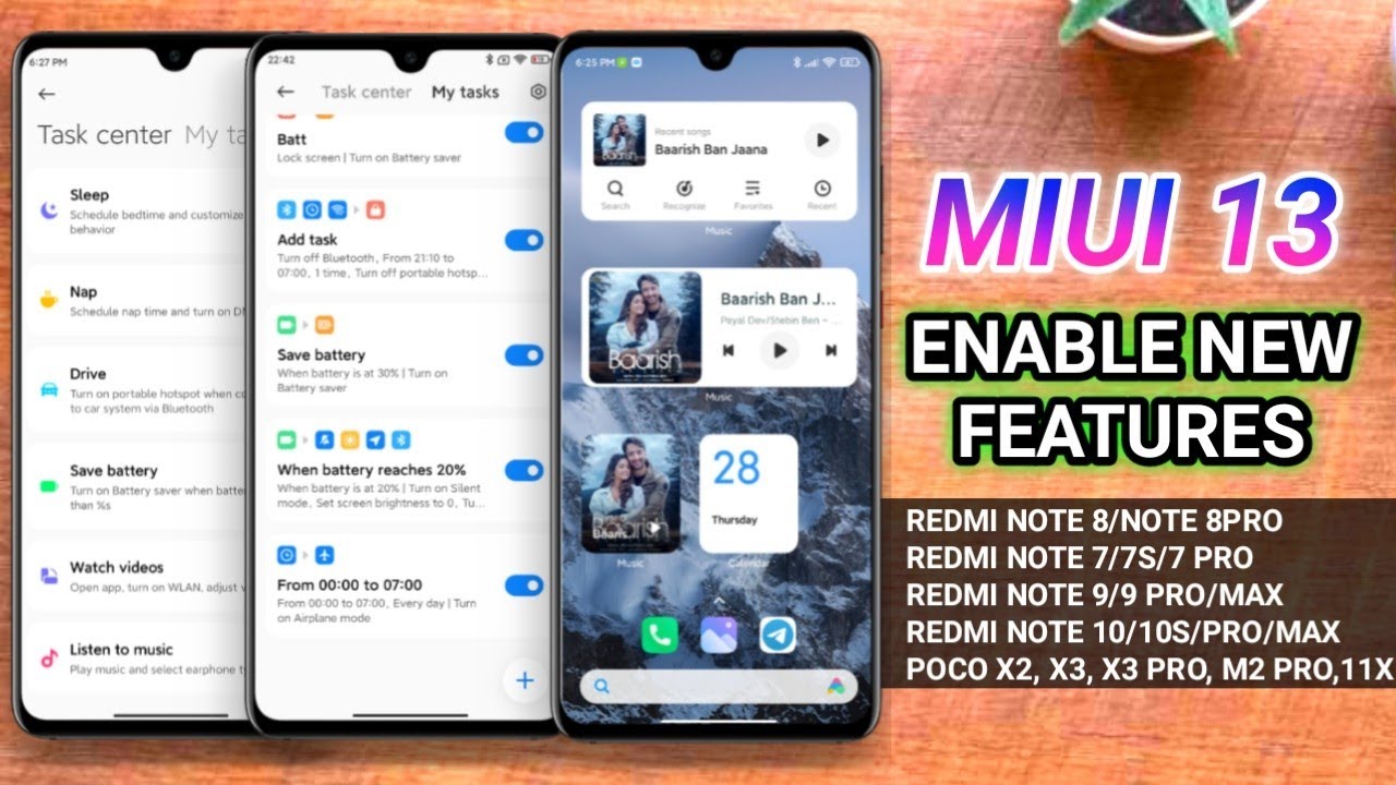 How To Install Miui 13 New Features | BATTERY DRAIN FIX With Automated Task | Miui 13 Music Widget