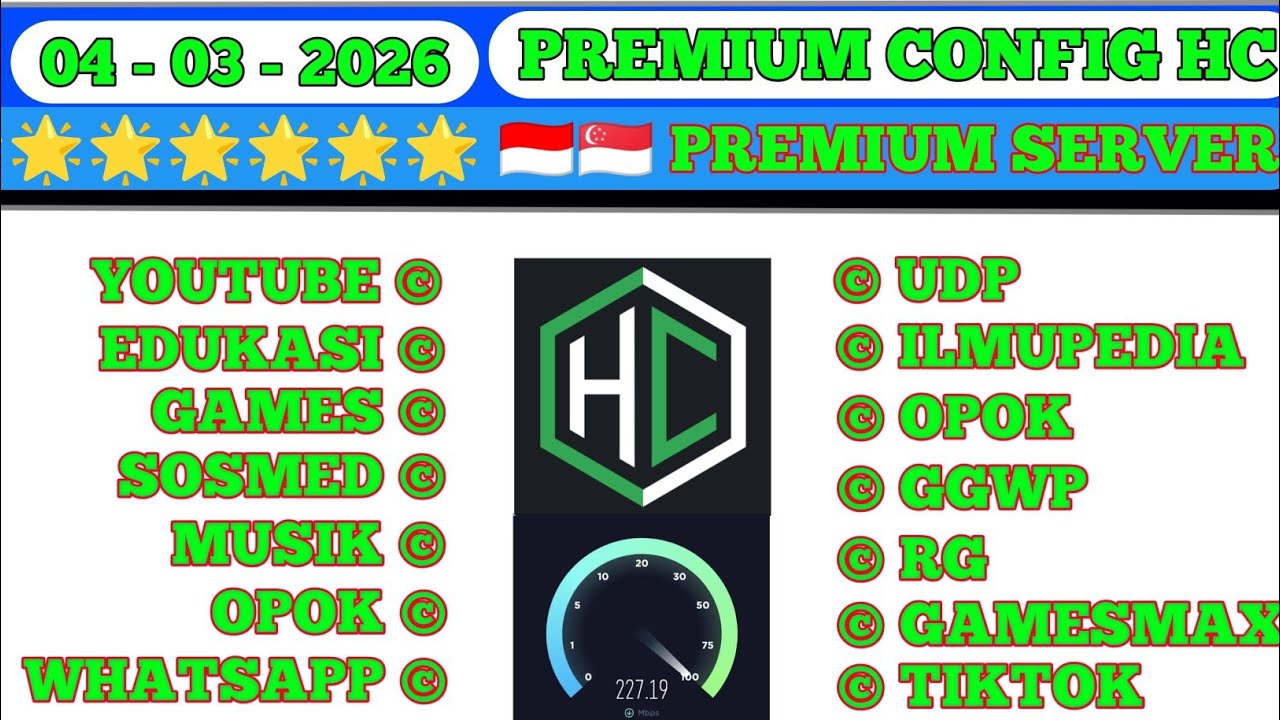 UPDATE || CONFIG HC TERBARU || AXIS GAME TELKOMSEL Xl INDOSAT SSH PREMIUM || 04/03/2026