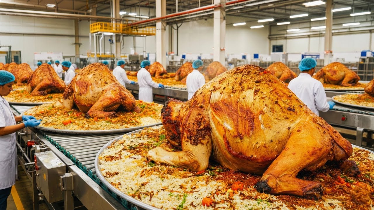 How Giant Camel Biryani is Made in a Modern Factory | Amazing Food Production