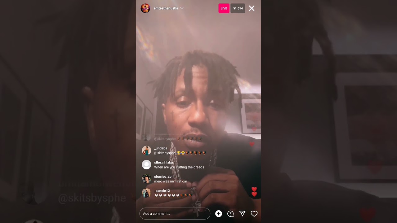 Emtee diss Big Zulu and Casper live on Instagram😂😂