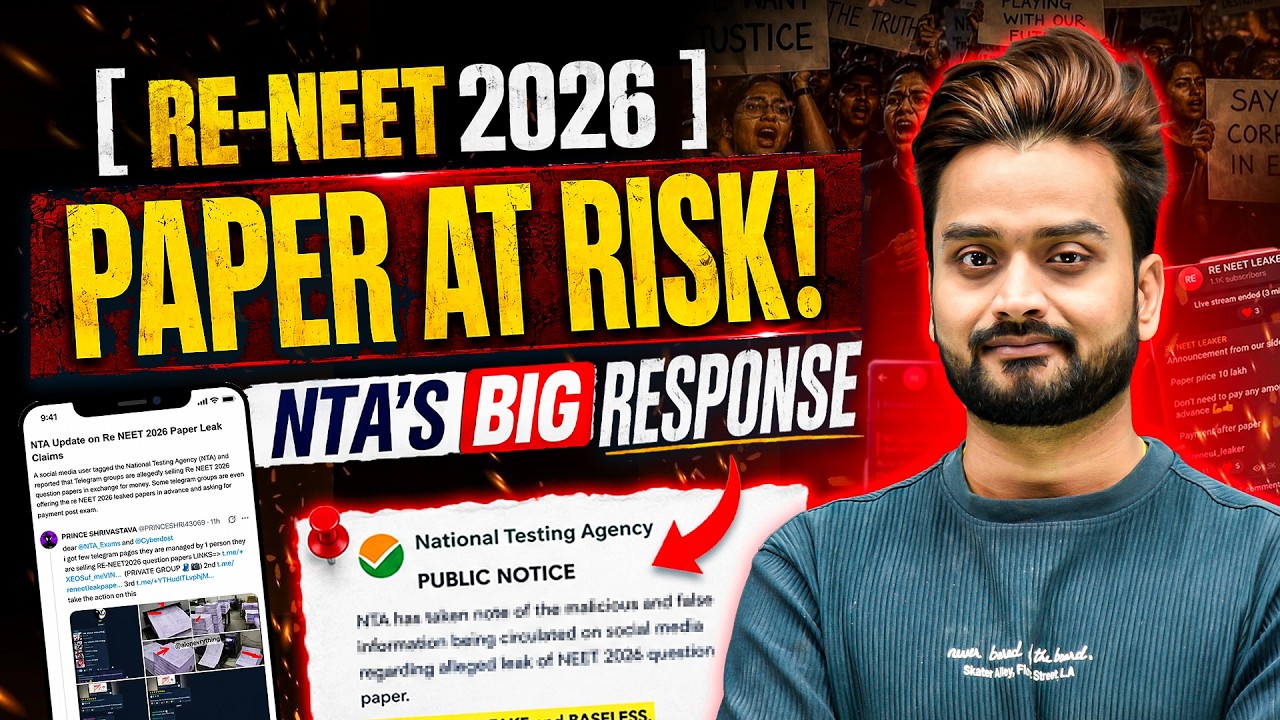 RE-NEET 2026 Paper at RISK! 😱 | NTA Responds to viral Telegram Paper leak claims! | NEET Paper Leak!