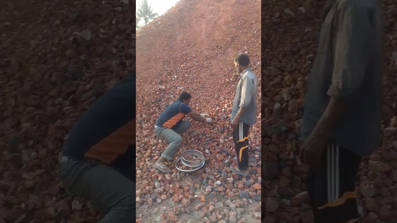 Bricks chips graduation procedures. 