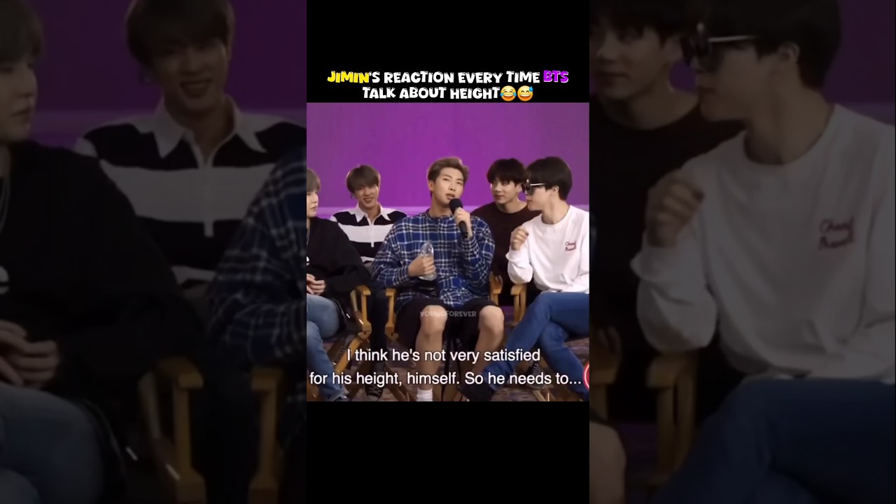 JIMIN'S Reaction Every Time BTS Talk About Height😂🤣 #shorts #bts #jimin