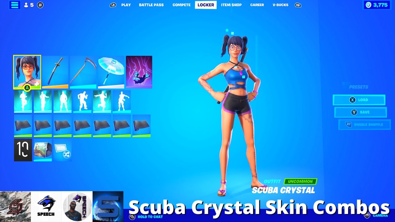 Scuba Crystal Skin Combos (Fortnite Battle Royale)