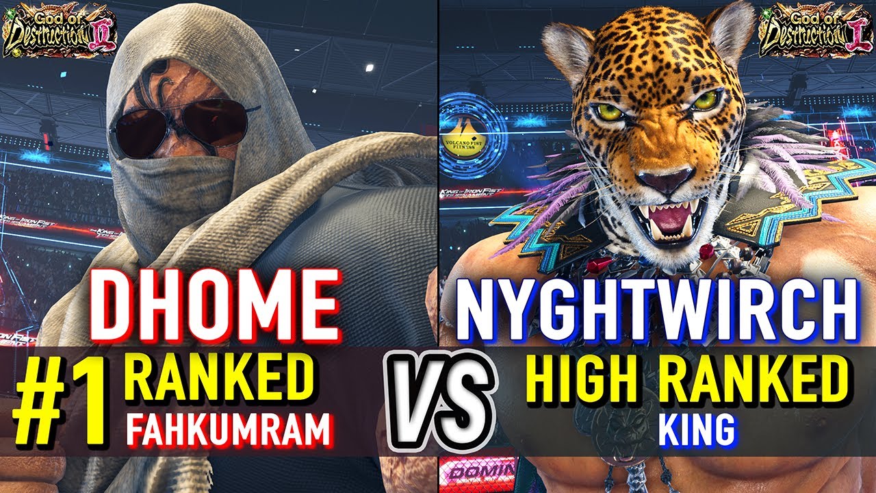 T8 🔥 DHOME50HBK (#1 Ranked Fahkumram) vs NYGHTWIRCH (King) 🔥 Tekken 8 High Level Gameplay
