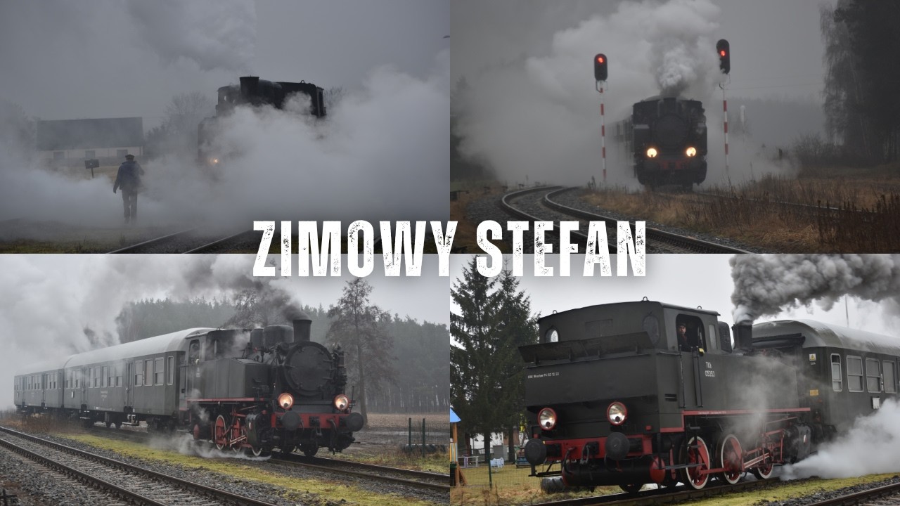 Zimowy Stefan z parowozem TKh 05353