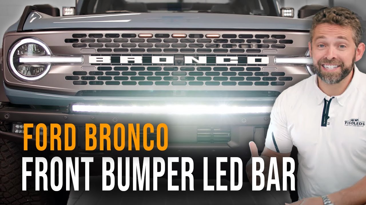 2021 Bronco LED Bar Installation On Front Bumper (From F150LEDs.com)