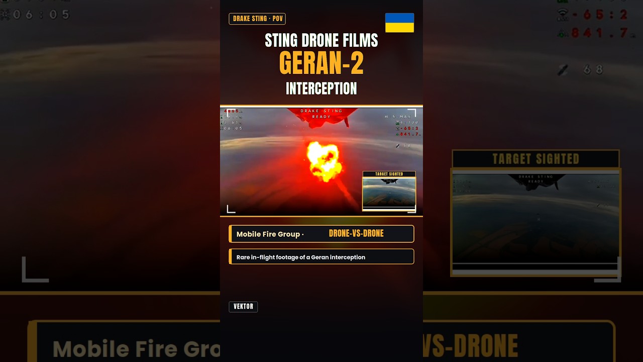 Ukrainian Sting Drone Films Geran-2 Interception &mdash; Rare In-Flight Footage
