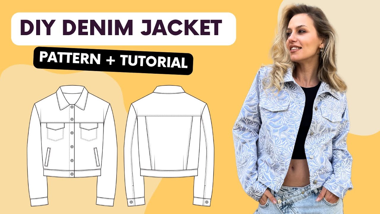 DIY Celia denim jacket sewing pattern - Step-by-Step PDF Pattern Tutorial