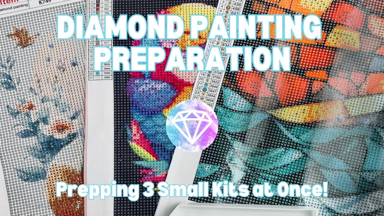 Am I Nuts?! Kitting Up 3 Kits at Once!! | Diamond Painting Preparation