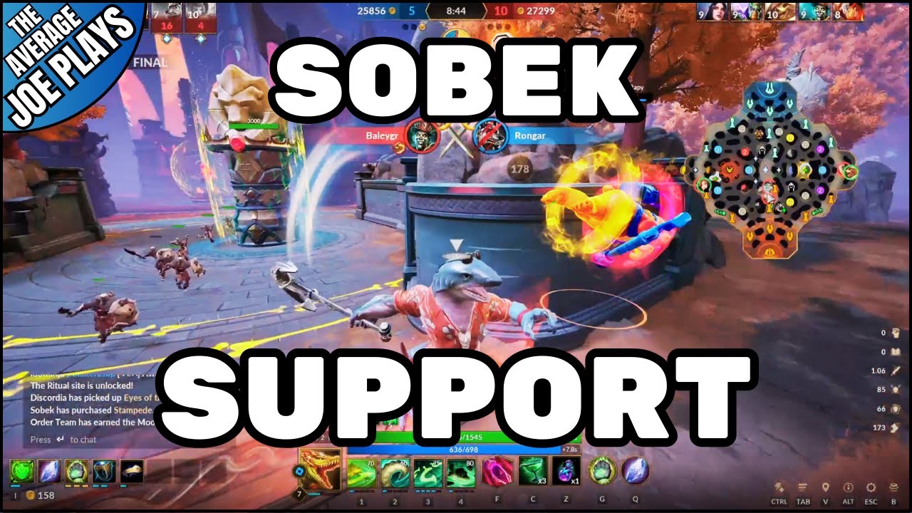 Pluck City in Smite 2 Featuring Sobek. (Support Conquest)