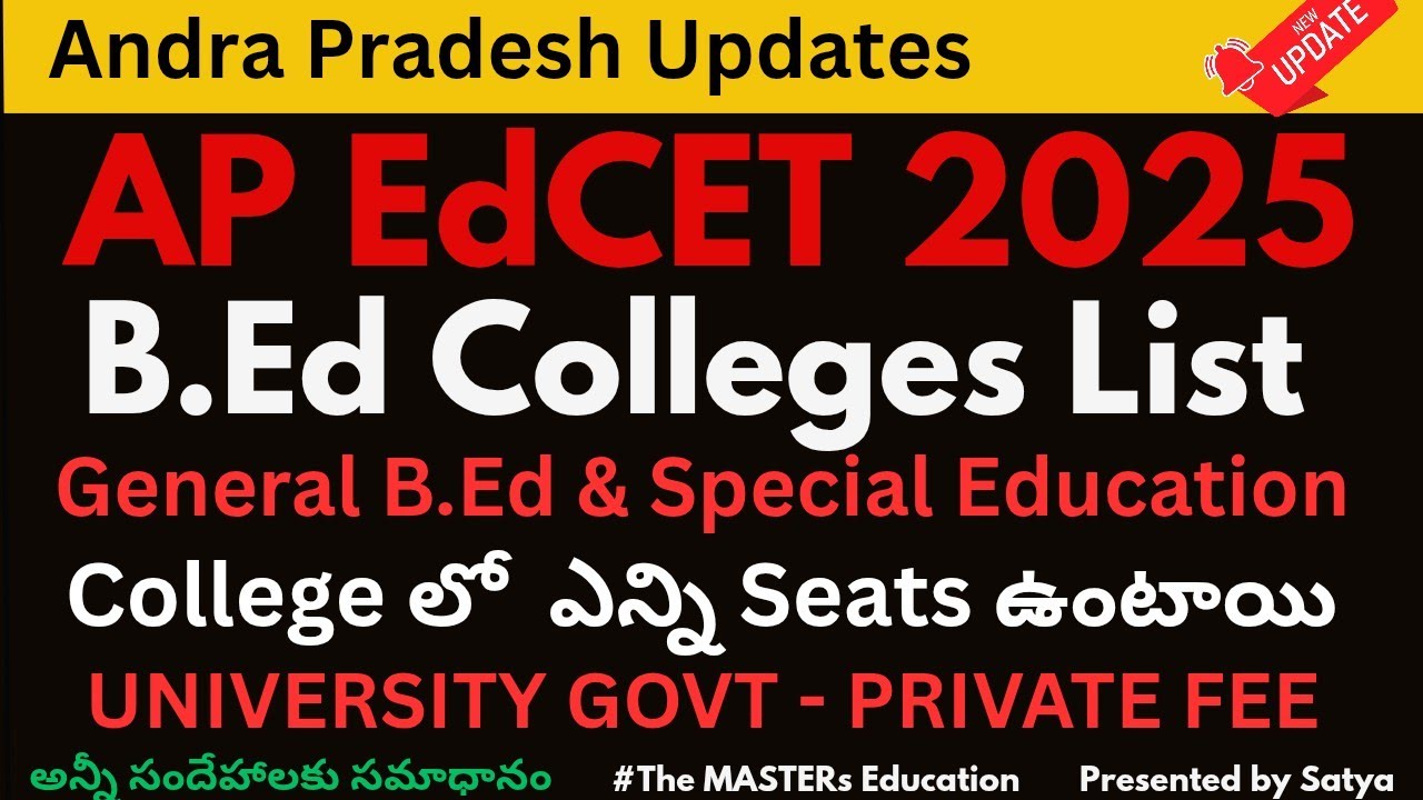 AP EDCET  COLLEGES LIST BED GENERAL SPECIAL EDUCATION UNIVERSITY GOVERNMENT PRIVATE FEE STRUCTURE