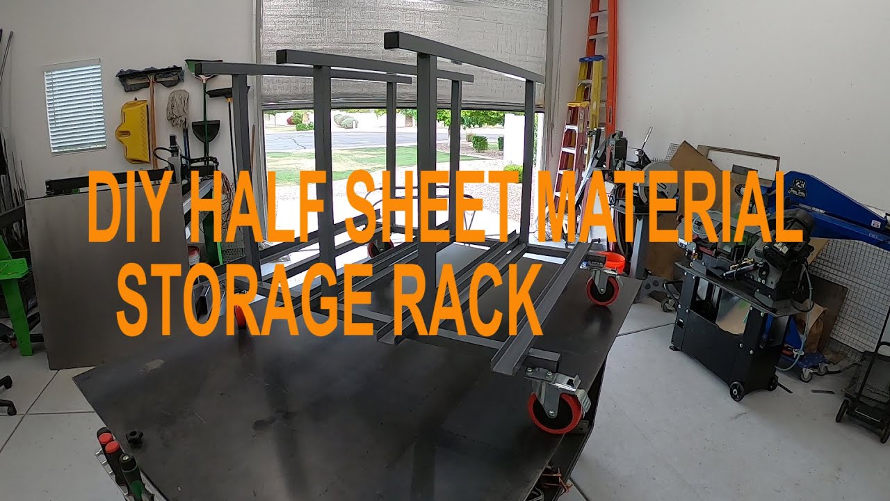 DIY half-sheet storage rack build