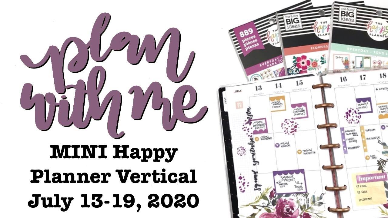 Plan With Me MINI Happy Planner® Vertical: July 13-19, 2020