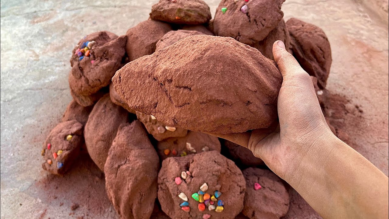 New || Pure Reddirt Puffs and Cookies Dry Floor crumbling Part 1 || Sifting Pouring next Part me